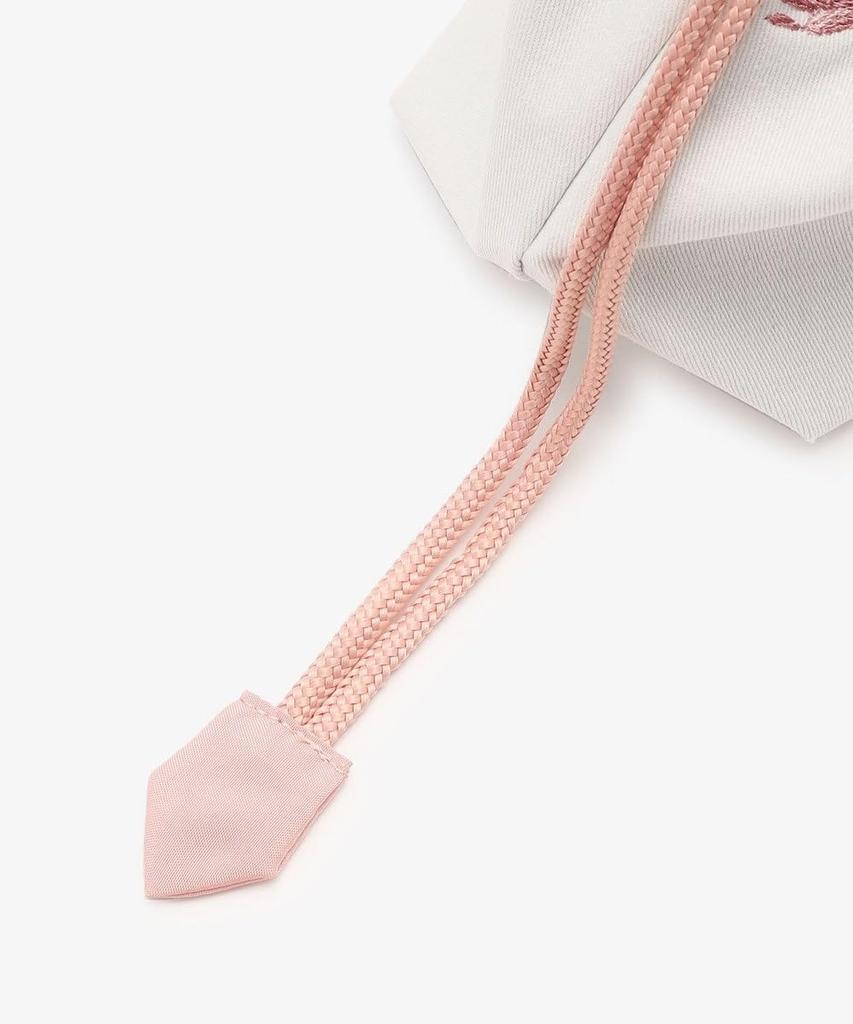 Geantă de prânz roz cu șnur, izolată, brodată cu Heritage Fleur, Afternoon Tea Living JD56