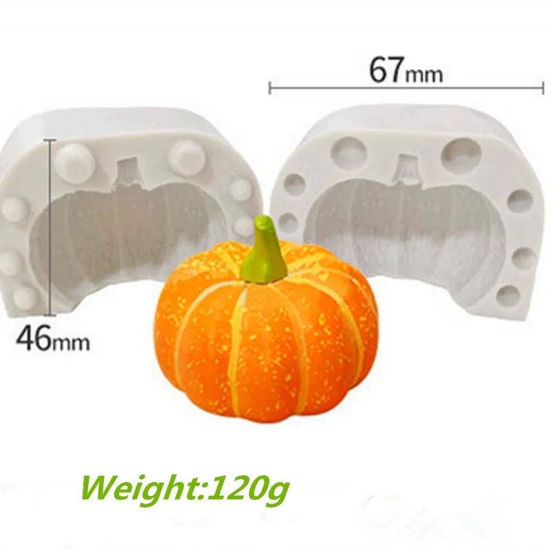 Halloween Pumpkin Shape DIY Cake Candles Resin Mould Aromatherapy Plaster 3D Silicone Mold Kitchen Baking Tool Decoration