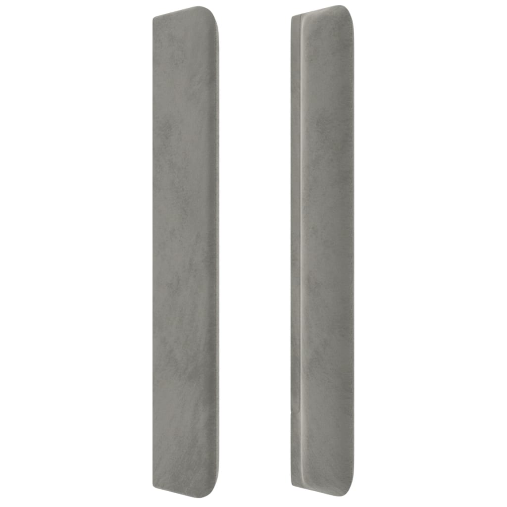 Vidaxl Wingback Headboard, Light Gray, 147X16X118/128 Cm, Velvet