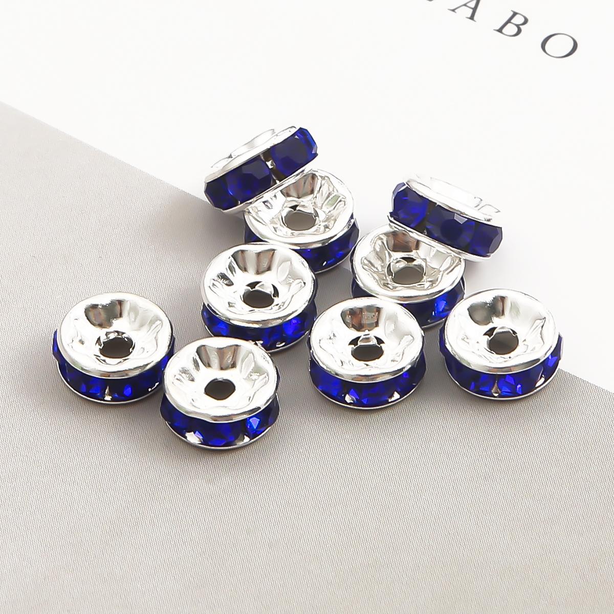 

50 шт., металлическое медное круглое кольцо, филигранное очарование, аксессуары для самостоятельного изготовления, принадлежности для изготовления ювелирных изделий 6×2mm 2mm серебряный/королевский синий