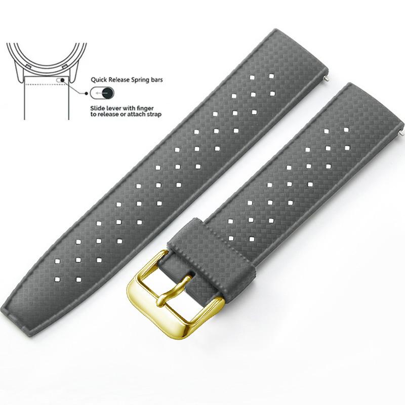 Tropical Silicone Watch Band Quick Release Watch Band 18mm 20mm 22mm Rubber Tropic Smart Watch Strap Waterpfroof Muti-Color