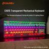 DAREU Transparent Mechanical Gaming Keyboard EK815 - Wired Esports Keyboard for Home, Dorm, and Gaming Use.