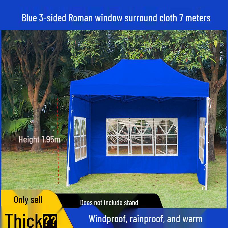 Transparent Tent Side Panel: Windproof & Waterproof Outdoor Canopy Enclosure with Thick Fabric and Durable Edging