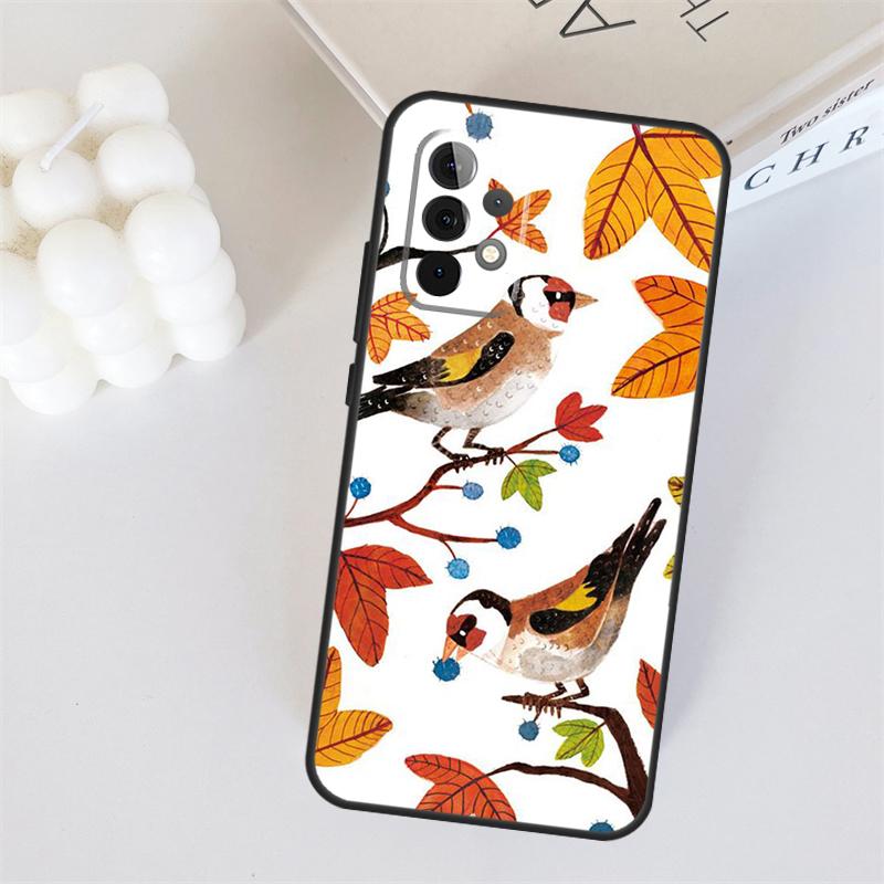 European Goldfinch For Samsung Galaxy A55 A35 A15 A36 A56 A26 A16 A22 A32 A52 A54 A34 A53 A33 A13 A06 A05 Case