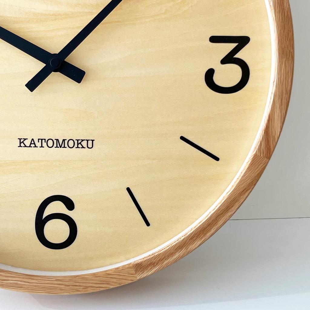 KATOMOKU muku clock 20 Oak wall clock with continuous second hand km-137OARC 382mm (radio-controlled clock)