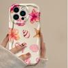 Colorful Marine Organism 3D Wave Case For iPhone 16 15 14 13 12 11 Pro Max X XR XS 8 7 Plus SE 2020 Shockproof Silicone Cover