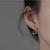 Simple Personality Twist Silver Ear Buckle Korean Style Ear Stud Fashion Jewelry Female Earrings