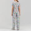 Women's Printed Uniform Work Uniform V-Neck Pocket Protective Work Uniform
