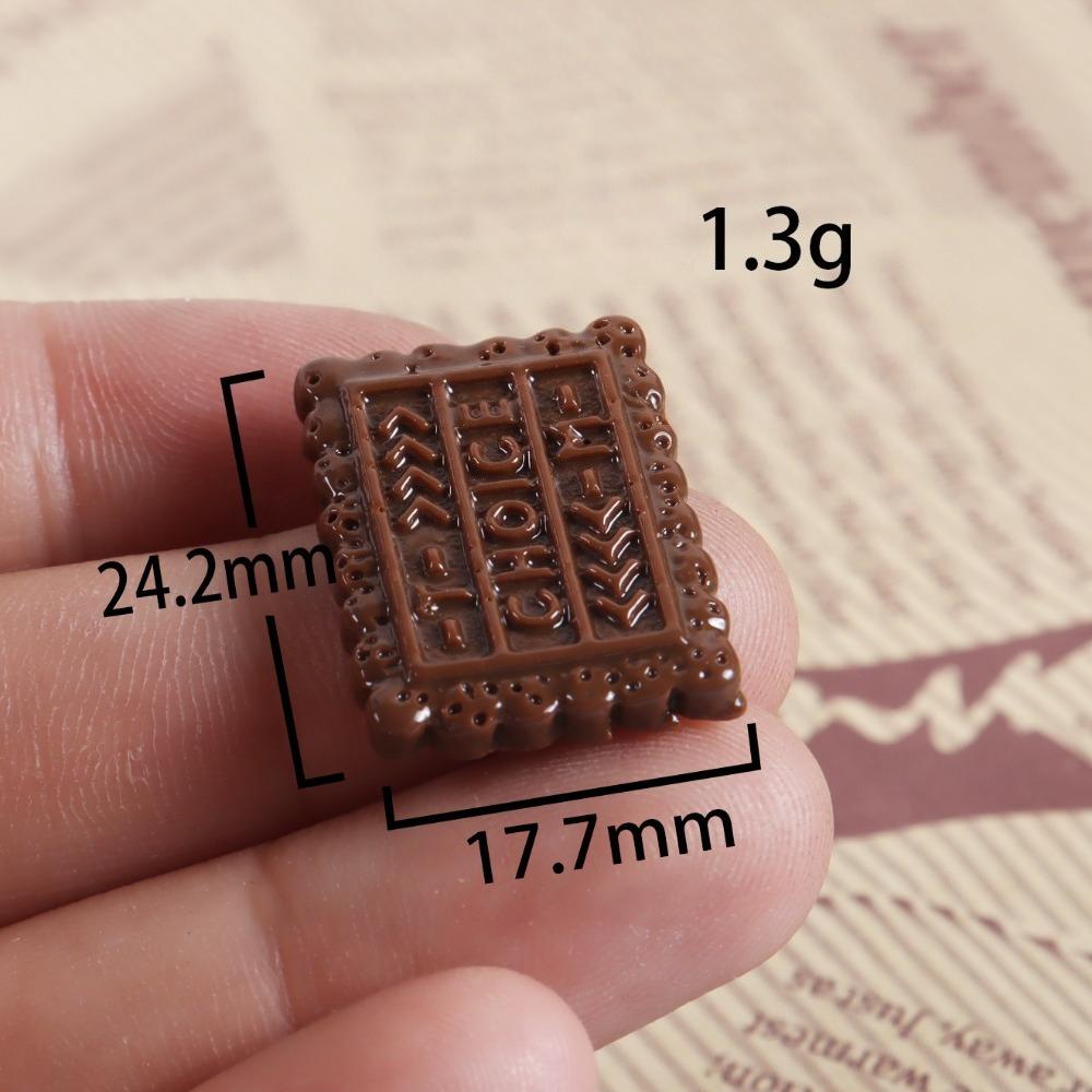10PCS Resin Kawaii Simulation Milk Chocolate Flatback Cabochon Candy DIY Dollhouse Food Ornament Miniature for Phone Jewelry