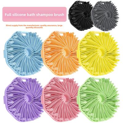 Brosse de Douche en Silicone avec Manche Exfoliant Corporel Brosse de Massage pour le Dos (Montage mural)