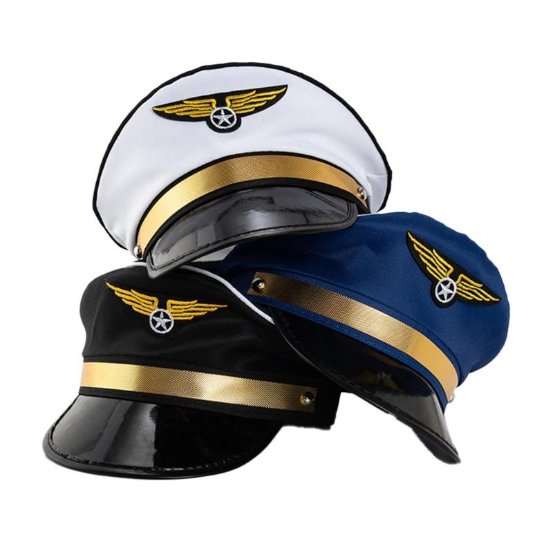 Zesílený rybářský klobouk Venkovní kbelíkový klobouk Pilotní uniformní klobouk Letecký klobouk Unisex pro turistiku a cestování