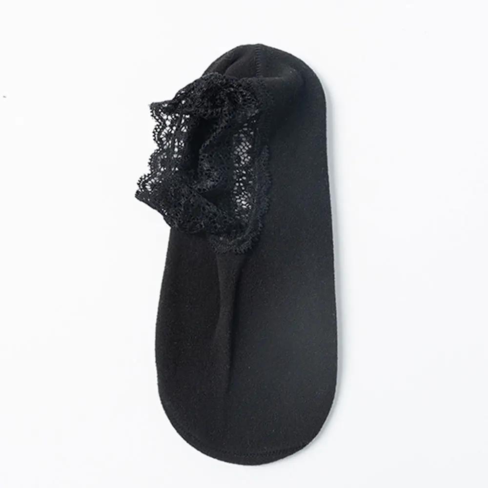 

1/3pairs Vintage Lace Tube Socks Women Breathable Velvet Warm Home Floor Socks Anti-slip Thin Ladies Low Boat Socks Harajuku