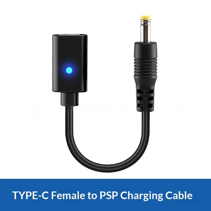 1/5Pcs Type C LED Convert Cord USB C Cable For PSP1000 2000 3000 Controller Charging Adapter Game Console Power Wire·