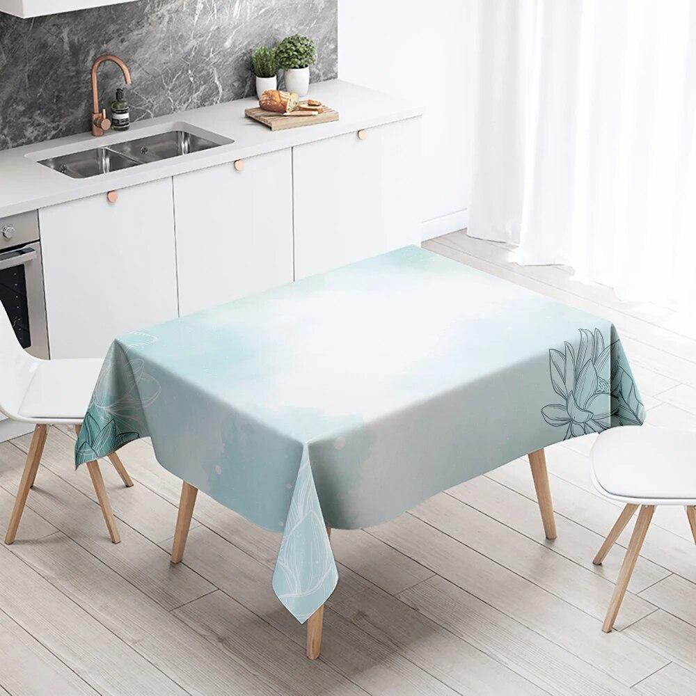 Cartoon floral tablecloth simple  anti-fouling waterproof rectangular  kitchen table home decoration