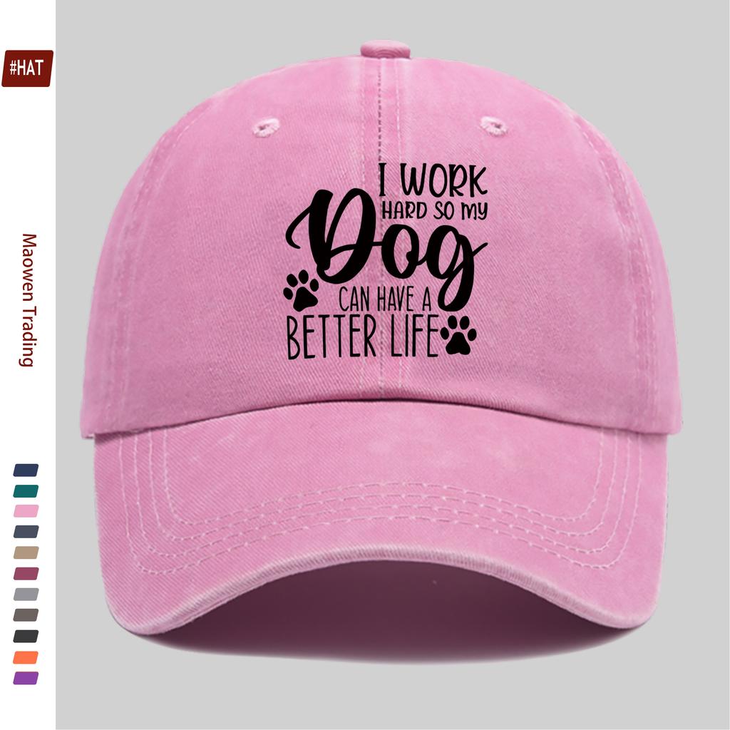 Pc Casual Elegant Style Puppy Paw Print Letter Pattern Baseball Cap with Pet Dog Element Printed Sun Hat Comfortable Lightweig