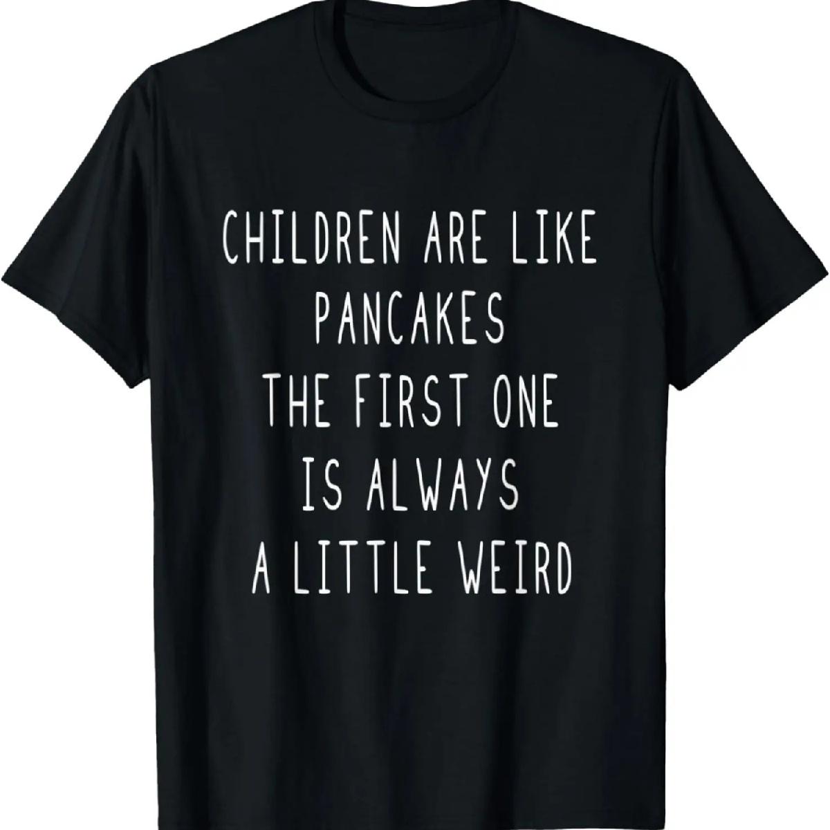 Дети как Блины Первый всегда Странный Смешная Футболка S