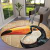 Stickerbird Round Area Rug,Carpet Rug for Living Room Bedroom Sofa Playroom Decor,Non slip Floor Mat