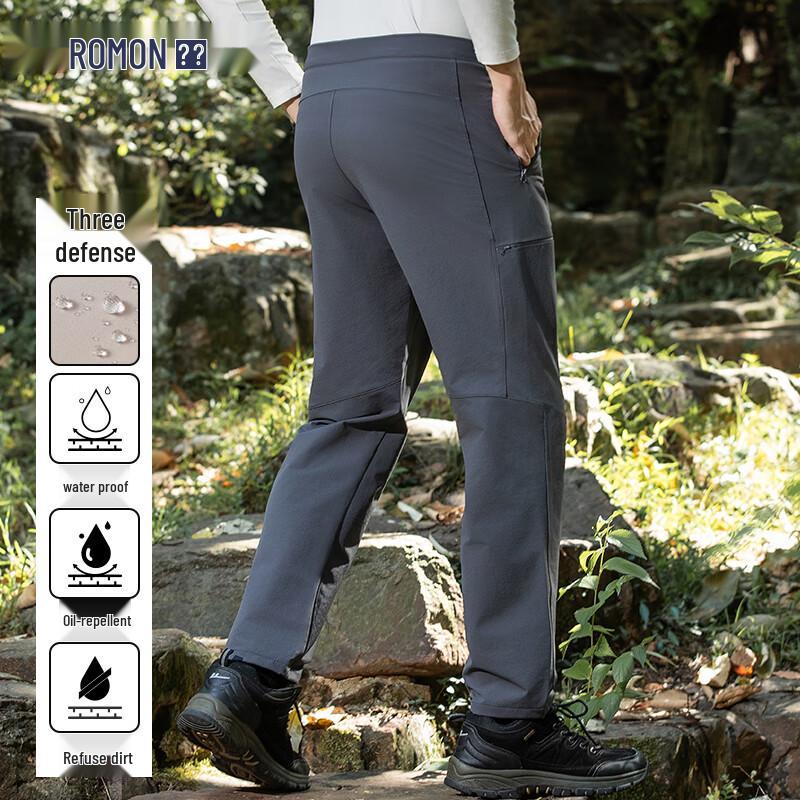 ROMON Men's Water-Resistant Outdoor Straight-Leg Cargo Pants
