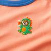 MIKI HOUSE Long Sleeve with Bear and Rabbit for Boys and Orange T-Shirt Design, Girls, Baby, Kids, Children's Clothing, Kindergarten, School,