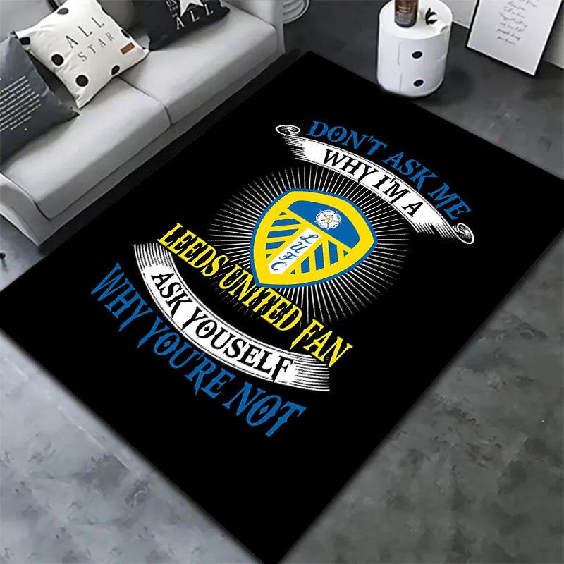 Leeds United Football Club Carpet Rug for Living Room Bedroom Home Sofa Decoration,Kids play Non-slip Floor Mat