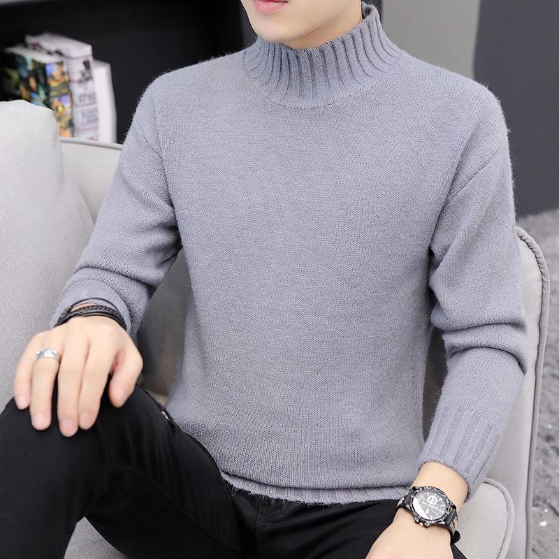 Mfasica Men Autumn Winter Long-Sleeve Knitted Ripped-Holes Zipper Pullover Sweaters Mfasica Men Autumn Winter Long-Sleeve Knitted Ripped-Holes Zipper Pullover Sweaters
