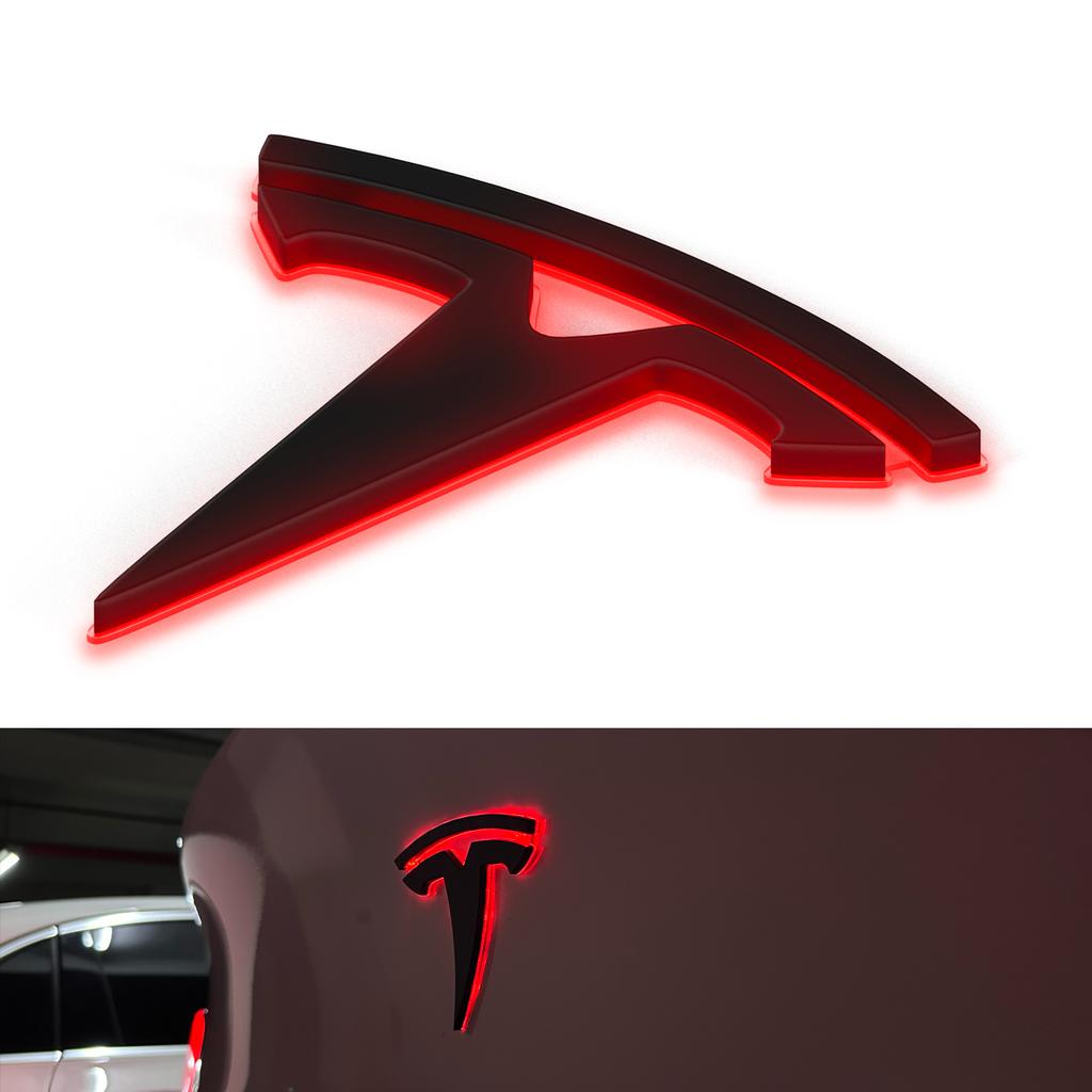 AMH1 LED Trunk Emblem Ambient Light for Tesla Model 3/Y/X/S, Two Modes for Ambient Light or Brake Light