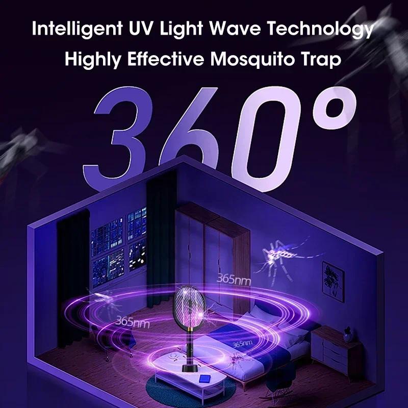 Electric Mosquito Killer Ultraviolet Lamp  Multi-function Handheld Desktop 3000V Powerful Automatic Mosquito Trap Type-C