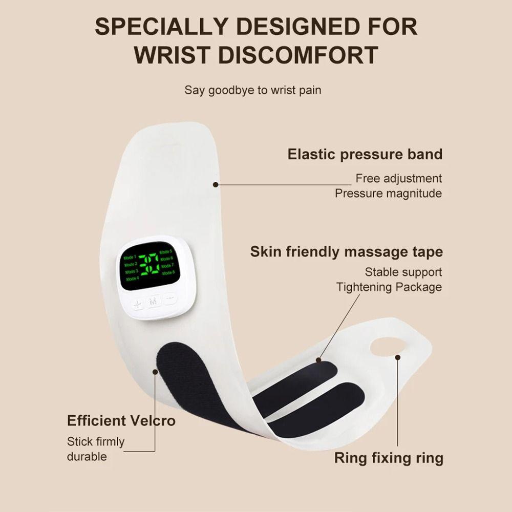 Cordless Hand Massager 8 Mode Electric Massage Tool Hand Massage Instrument  Wrist Sprain