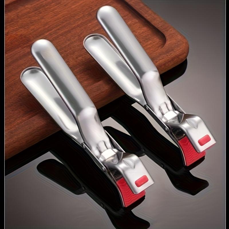 Heavy-Duty Stainless Steel Anti-Scald Clip, Compatible for Air Fryer & Steamer, Heat-Resistant Kitchen Tool with Non-Slip Bowl/Plate Grabber