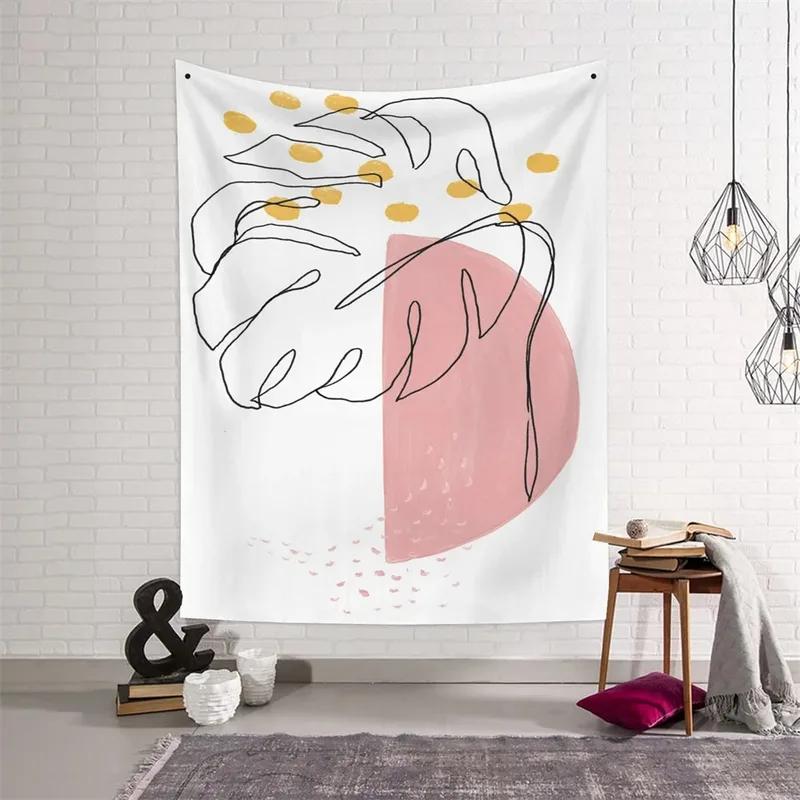 Abstract Simple Light Color Pattern Tapestry Bedroom Living Room Tapestry Home Wall Decoration Tapestry