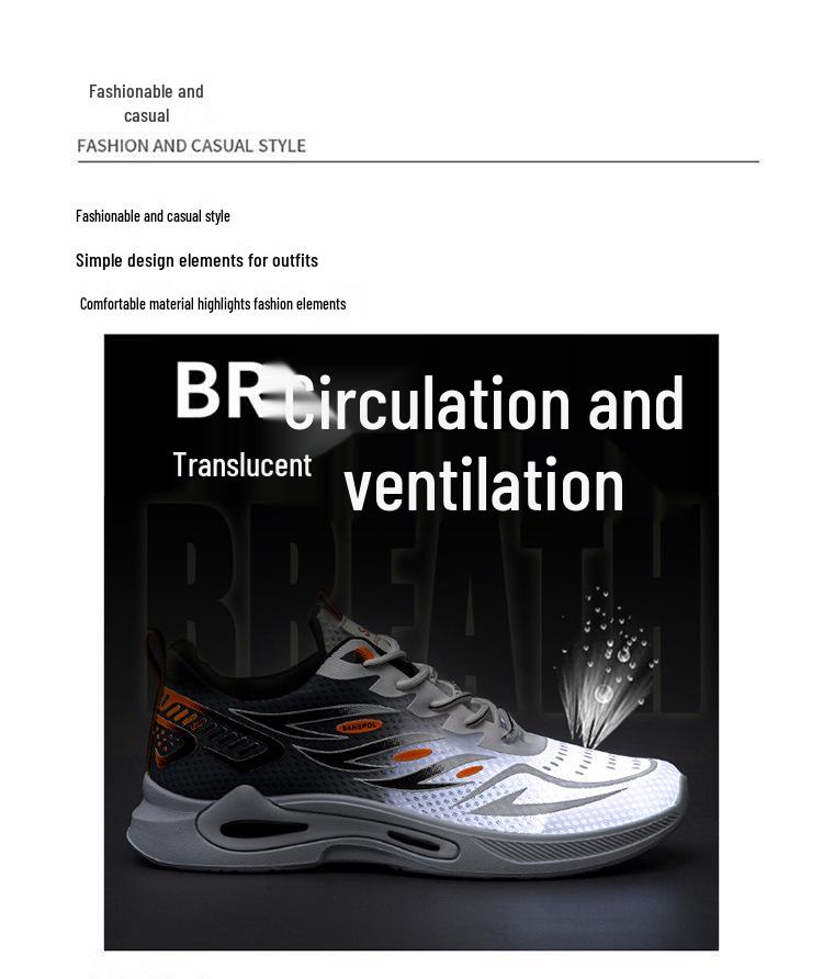 Men's Summer 2025 Mesh Breathable Casual Running Shoes - Soft, Versatile, and Comfortable.