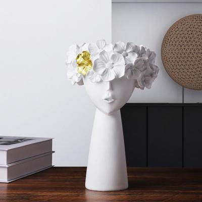 Flower Pot, Decorative Vase Sculpture Modern Table Floral Vases for Indoor Home Centerpieces