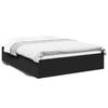 VidaXL Black Bed Frame 150x200 Cm Engineered Wood, Bedroom Furniture, Bed Base, Panel Bed, Bed, Bed 3281008