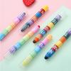 2Pcs Multicolor Highlighter 12-Color-in-1 Marker Round Broad Tip For Kid Card Making Journal Notebook Coloring Doodling