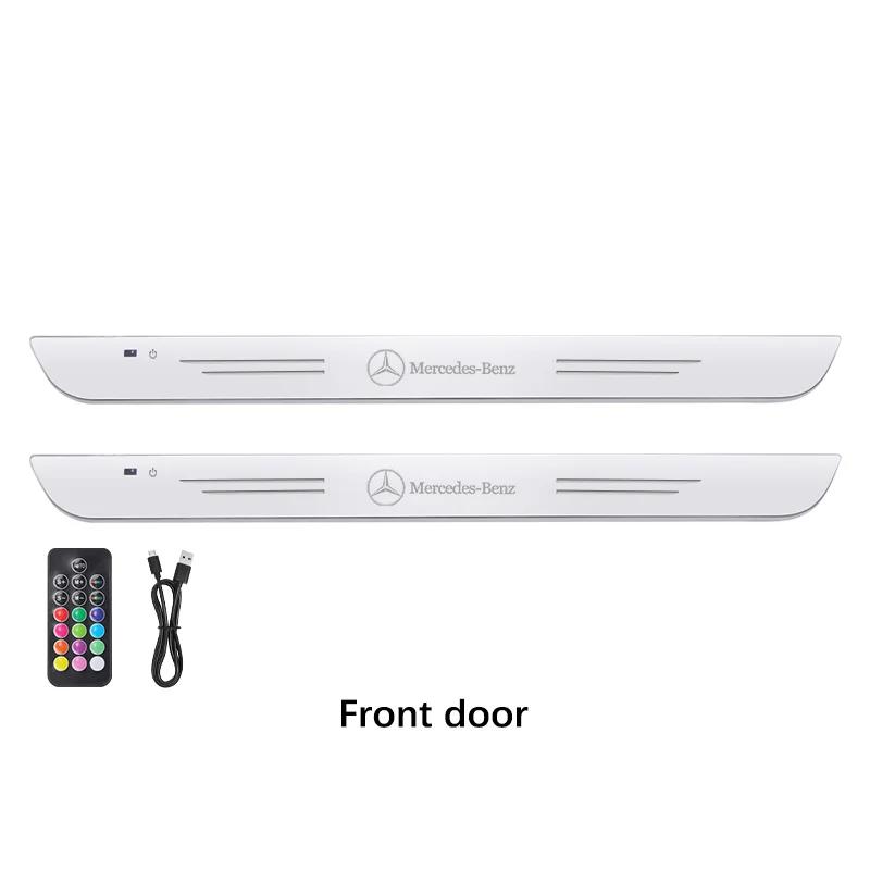 C200 E200 For Mercedes Benz Car LED Wireless Welcome Pedal Light Door Sill Light For Mercedes-Benz AMG A C E V Class Sprinter GL
