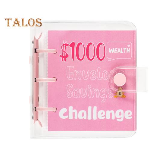 25 Envelopes Money Saving Challenge Binder Mini Cash Saving Budget Book To Save $150/300/500/1000 for Home Office School