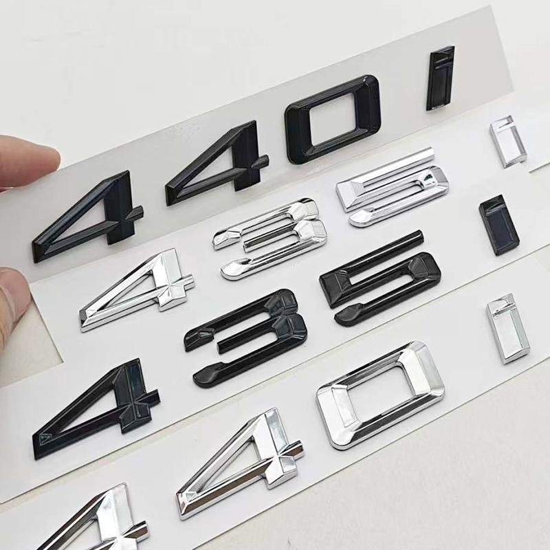 3D ABS Car Letters Logo 435i 440i Badge Sticker Rear Trunk Emblem Decals For BMW 4 Series 435i 440i F32 F33 F36 Atuo Accessories