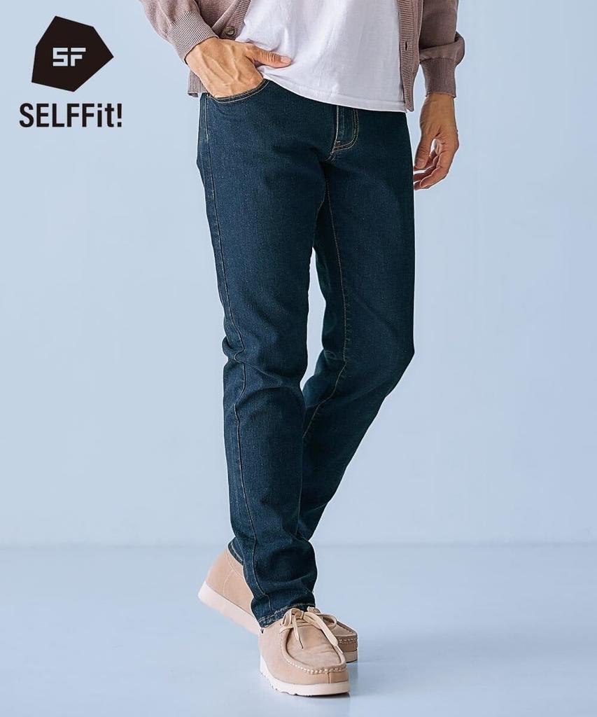 Nissen Slim Stretch Denim Jeans Dark Size 94 Men's (75cm Inseam), Blue,