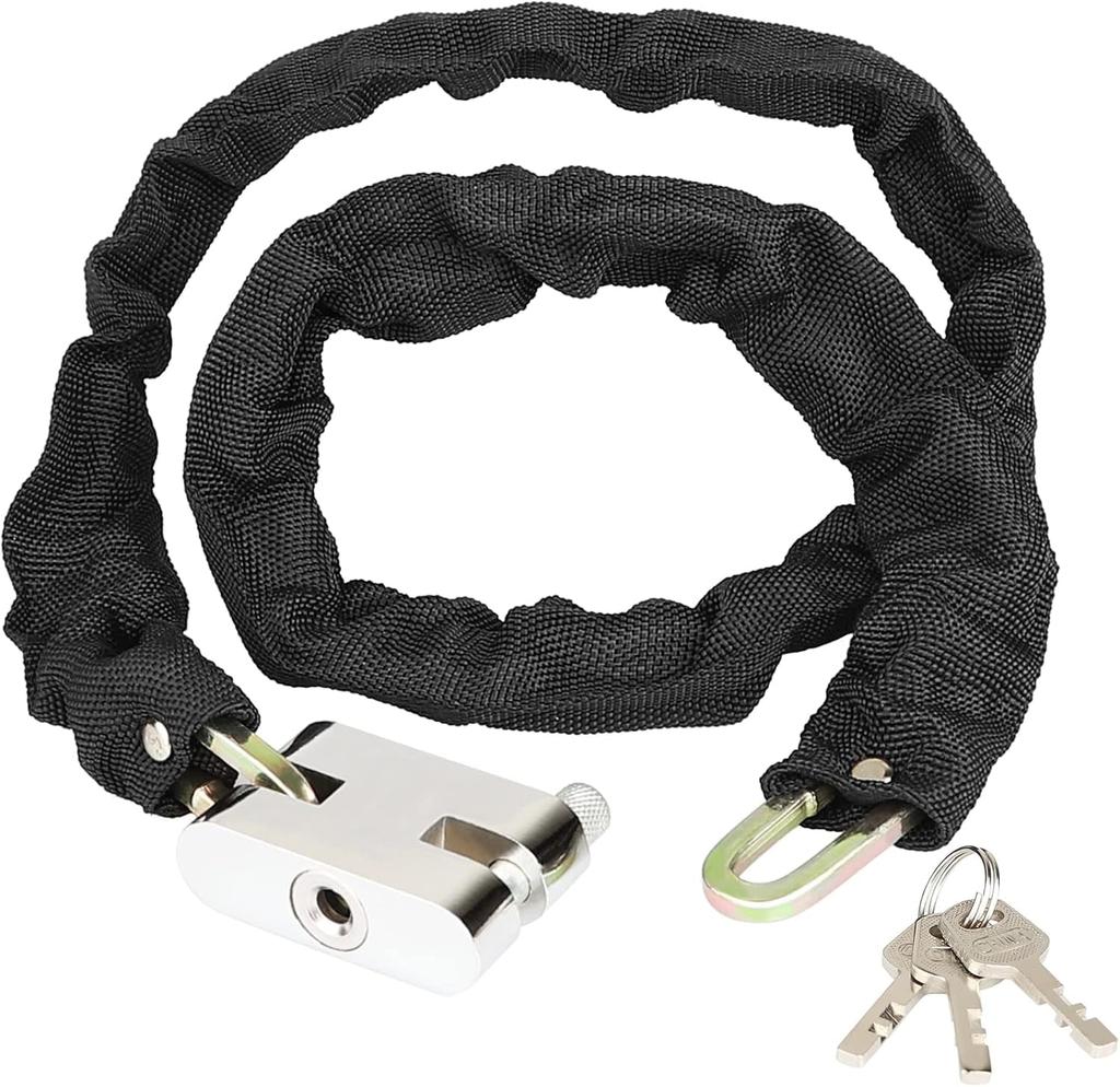 Bike Lock Heavy Duty, [3 Keys] 1m Anti-Theft High Security Chain Lock, Weatherproof Bicycle Lock Padlock for Bike Bicycle, Motorcycle, Scooter, Door,