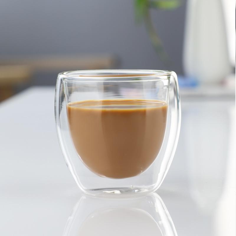 Heat Resistant Double Wall Glass Cup 80-450Ml Beer Milk Coffee Water Cups Transparent Cup Wholesale Glass Drinkware Mug