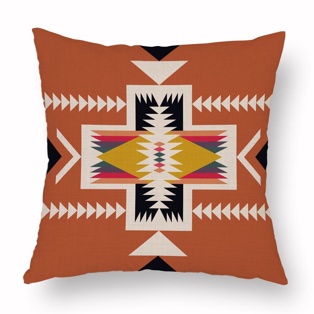 Colorful Navajo Aztec Geometric Print Pattern Cushion Cover Home Living Room Sofa Decor Pillow Pillow Cover