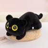 Popular Cute Black Cat Plush Toy: Stuffed Kitten Sleeping Doll Pillow for Children's Birthday Gift