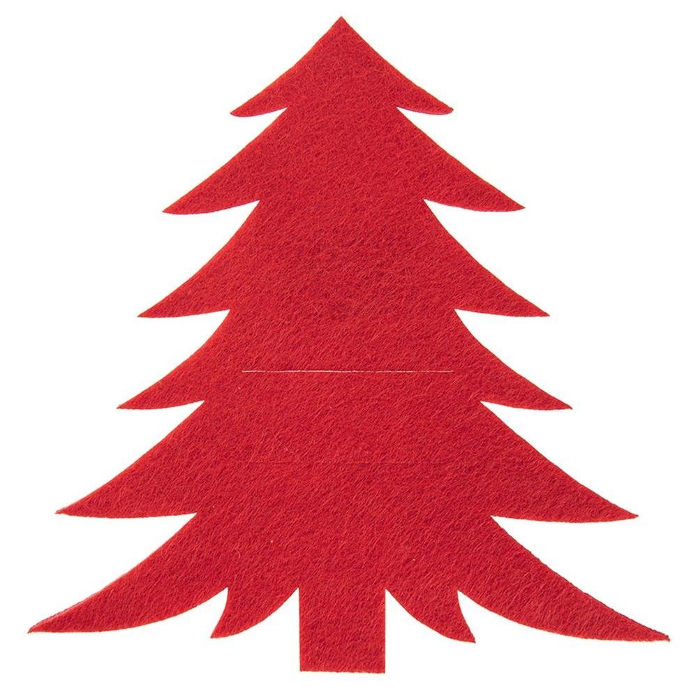 Cutlery case cover red Christmas tree 2 pcs.