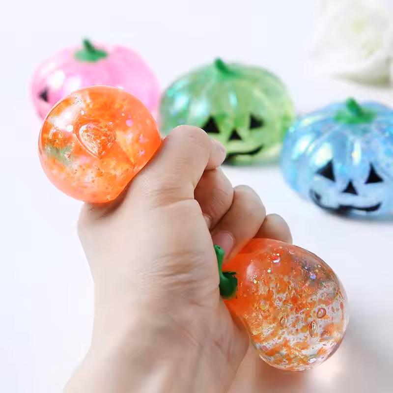 Squishy Maltose Halloween Pumpkin Stress Ball Fidget Sensory Toy for ADHD Autism Slow Rebound Squeeze Toy Adults Halloween Gift