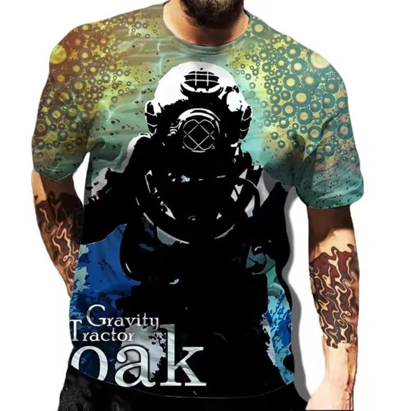 Men's T-Shirt Quick Drying Tops Summer Fashion Street Short Sleeve Tee Shirts 3D Graphic Print Tees Oversized Male Clothing