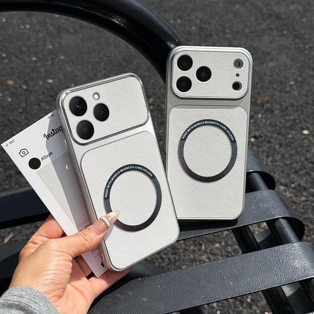 Case for Realme 15T Viral Change To 17 Magnetic Split Leather Back Big Lens Protector Cover