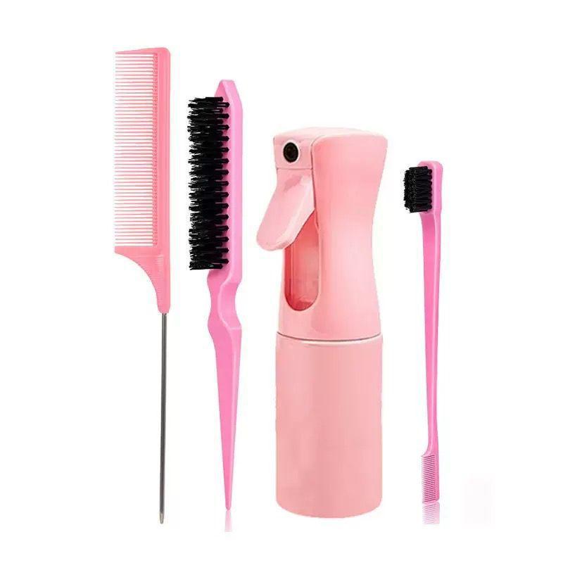 27Pcs Professional Hair Brush Set, Hair Styling Comb Kit with Continuous Spray Bottle, Scalp Massage Shampoo Brush for Salon