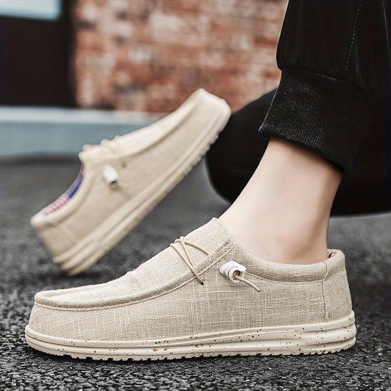 Men's Trendy Solid Slip On Loafer Shoes, Comfy Non Slip Casual Breathable Sneakers For Men's Outdoor Activities