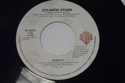 7inch Record ATLANTIC STARR  Always 9284557 WARNER BROS 1987 Canada SoulFunk Used
