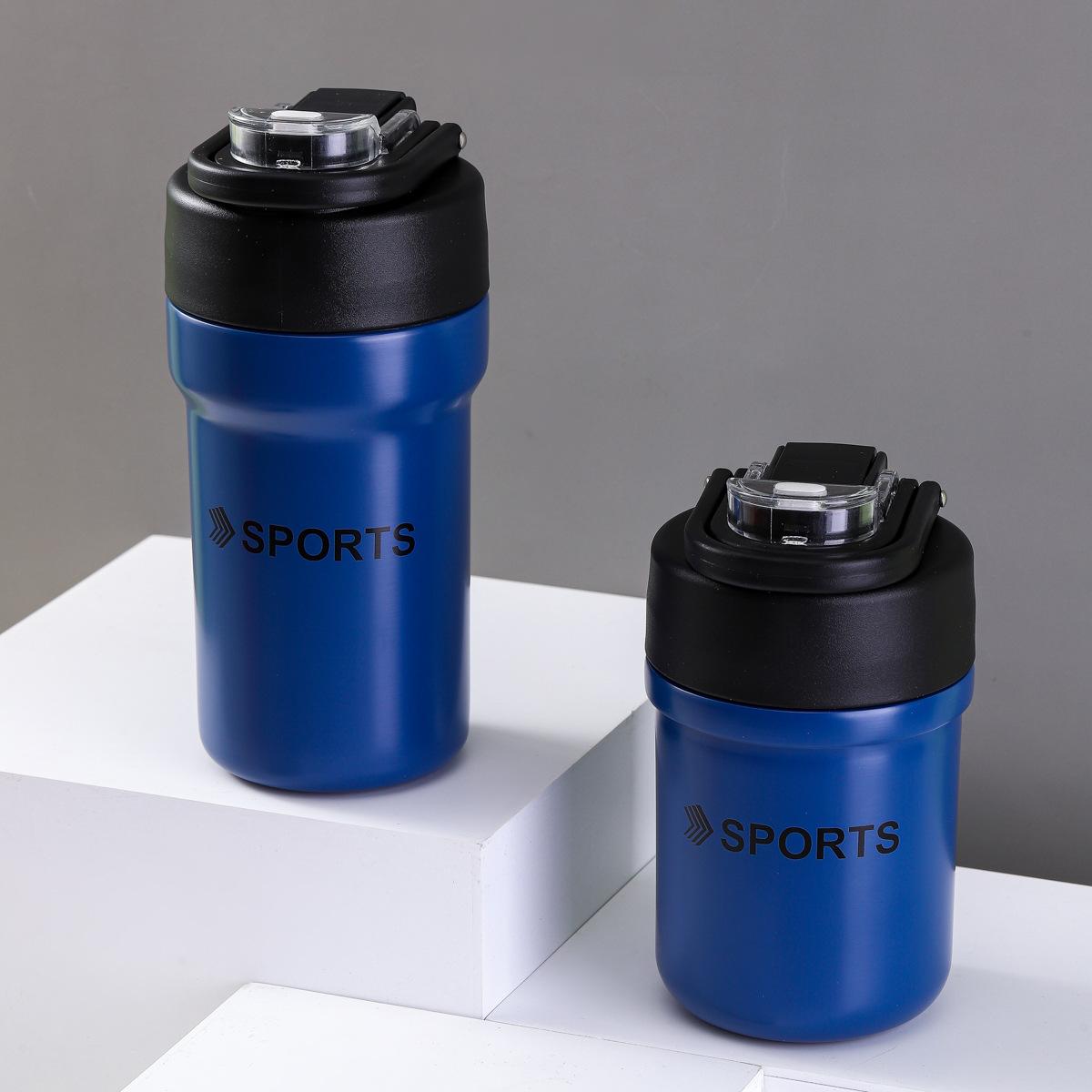 Steel Thermos Cup Big Cap Portable Sports Water Cup Outdoor Mountaineering Cycling Water Bottle Durable Durable 380ml